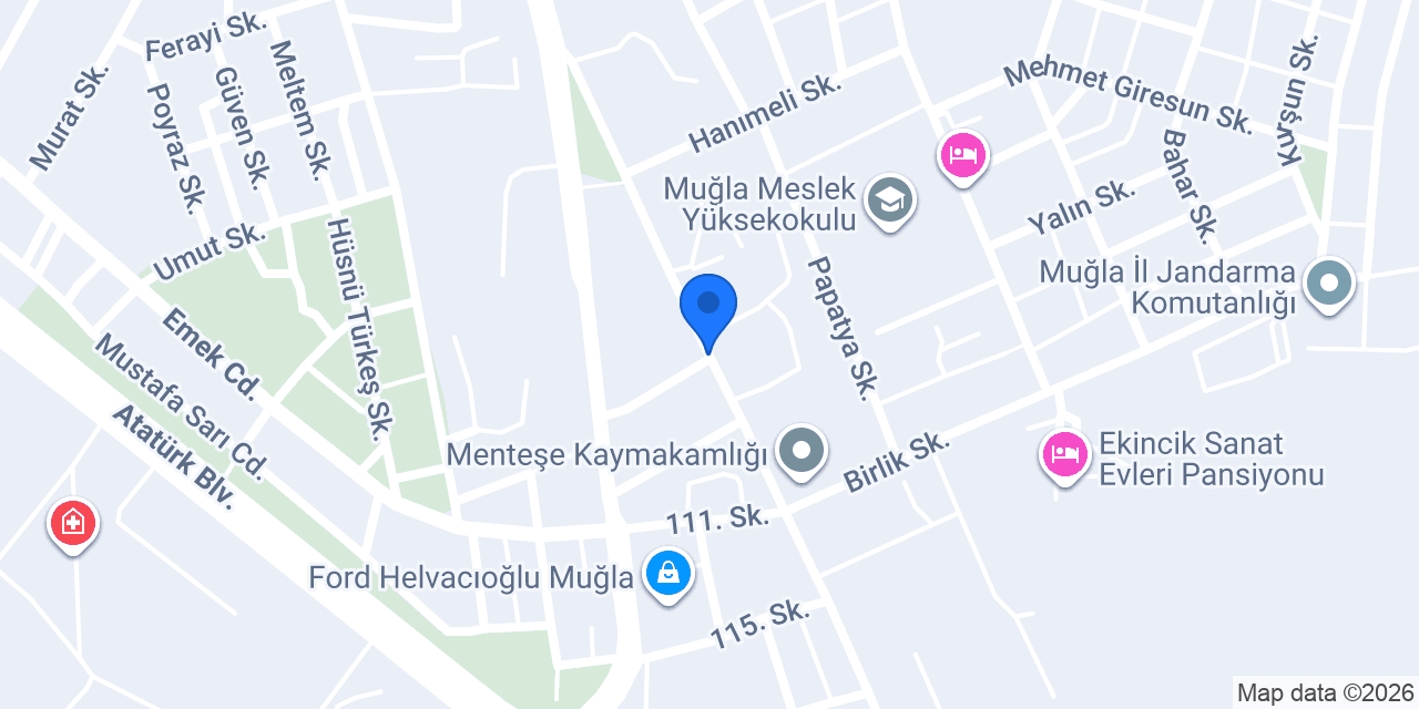 Muğla Denetimli Serbestlik Müdürlüğü konumu