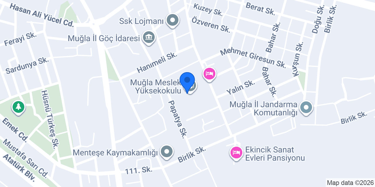 Muğla Sıtkı Koçman Üniversitesi konumu