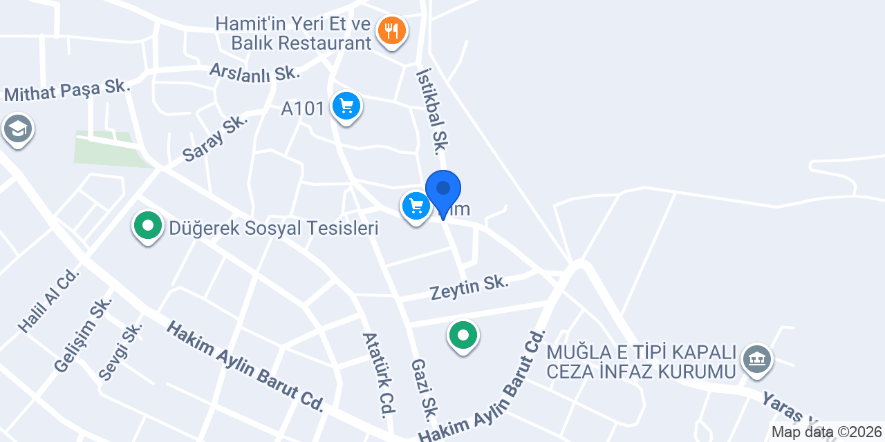 Düğerek Mahallesi Muhtarlığı konumu