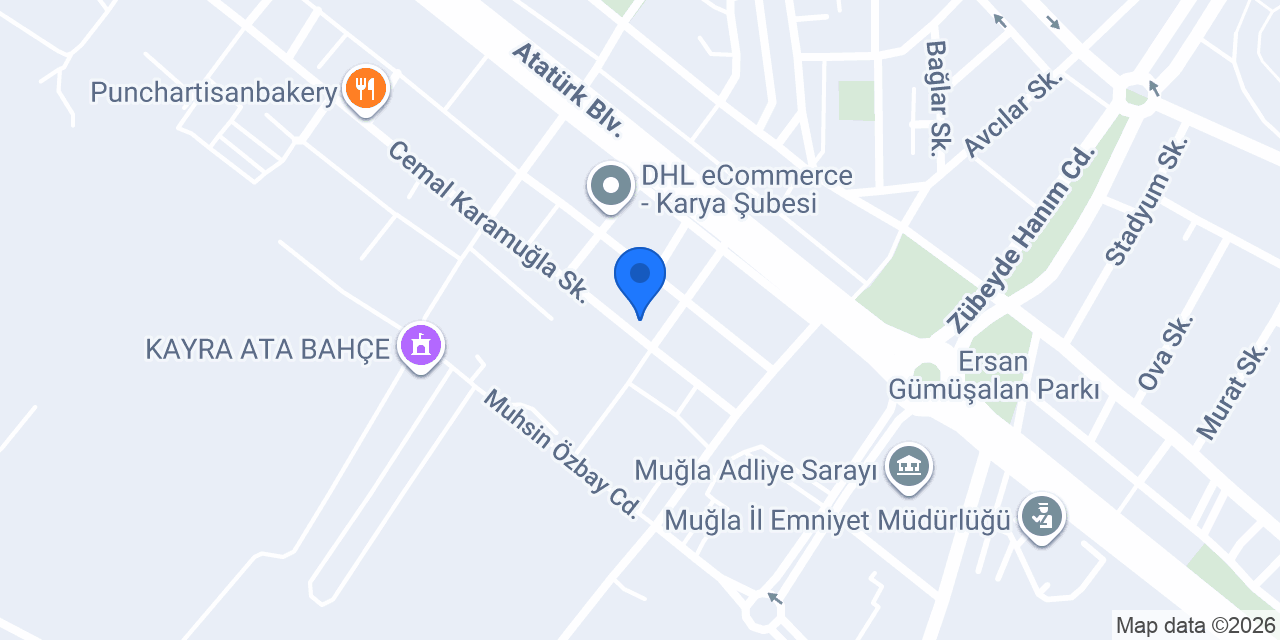 Sürat Kargo Muğla Şube konumu