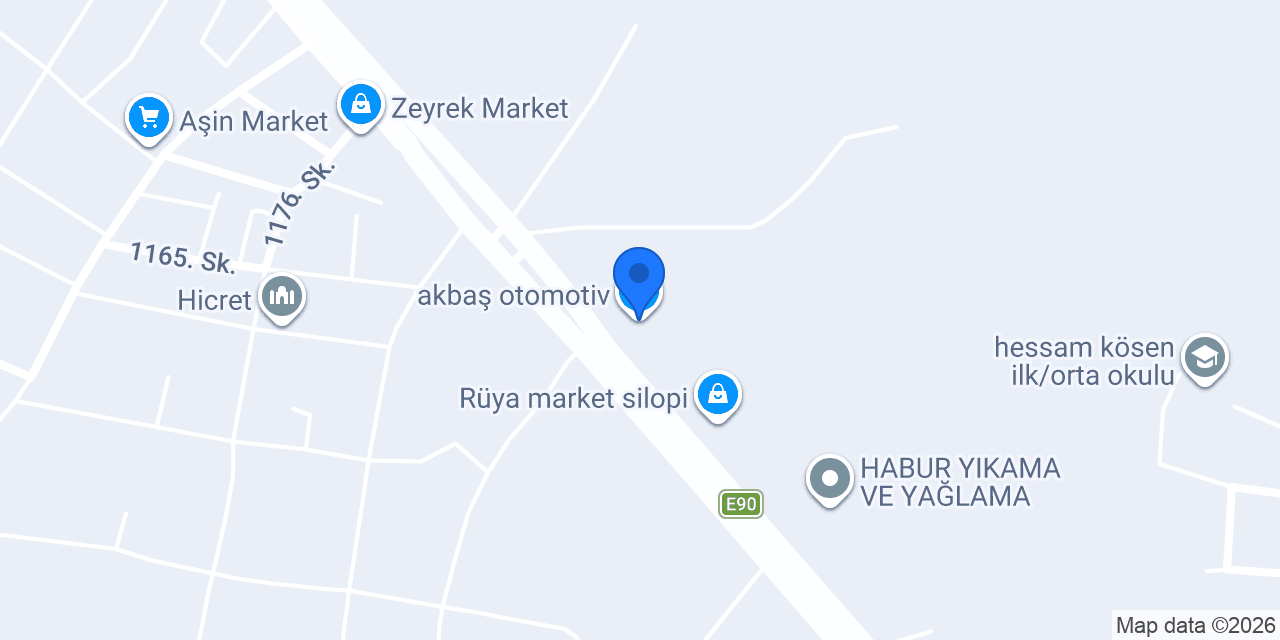 akbaş otomotiv konumu