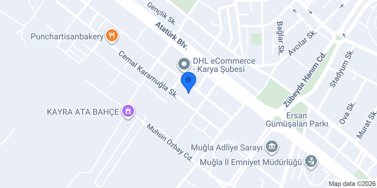 Muğla Menteşe Sürücü Kursu konumu