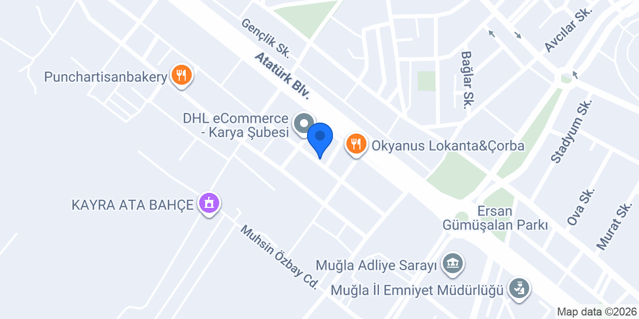 Muğla Özcelik Reklam konumu