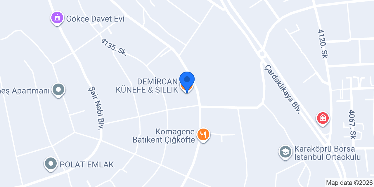 DEMİRCAN KÜNEFE & ŞILLIK konumu