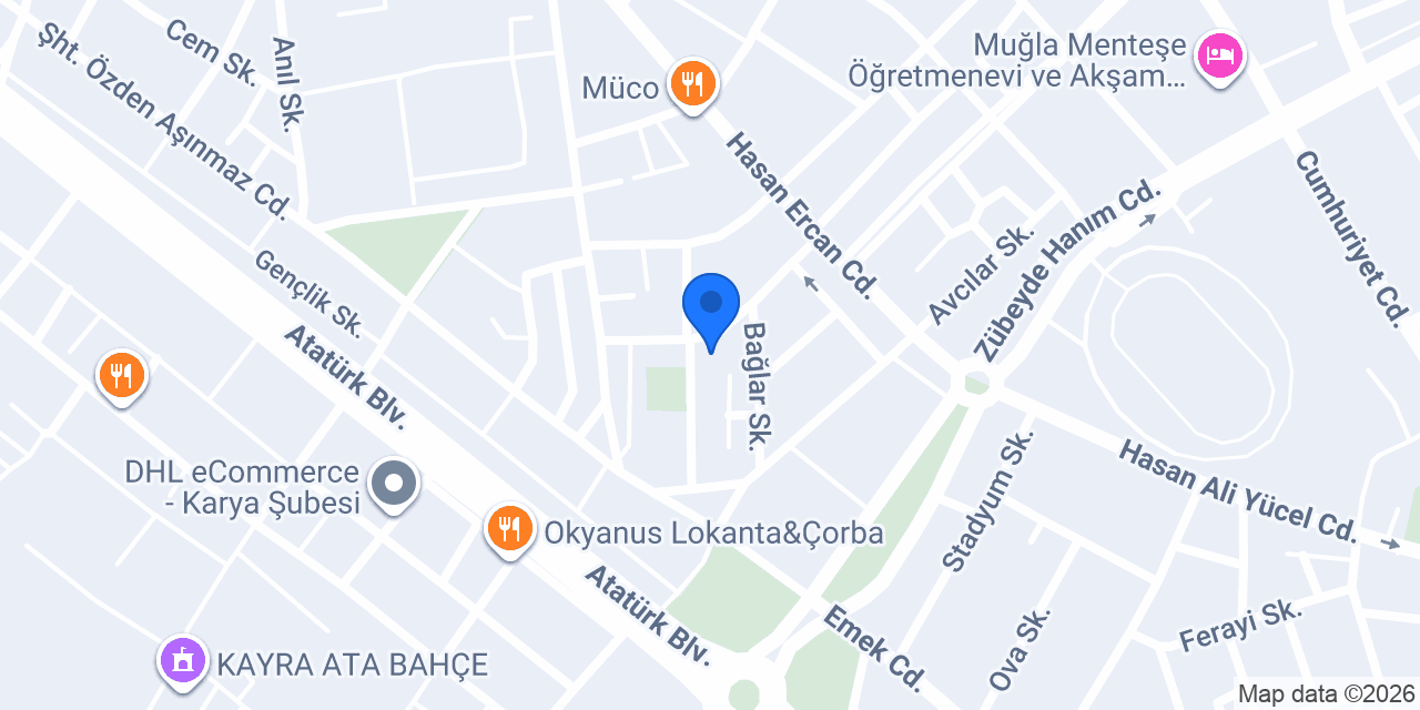 Menteşe 2 Nolu Aile Sağlığı Merkezi konumu
