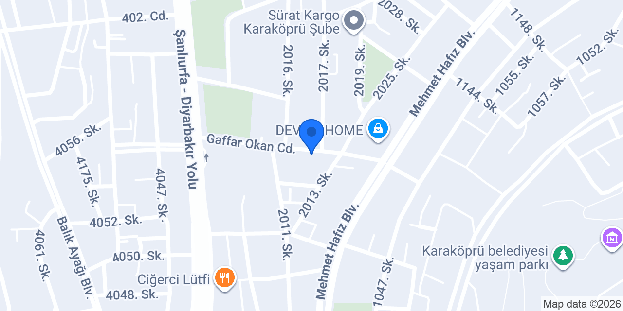 Şanlıurfa Emlakçılar konumu
