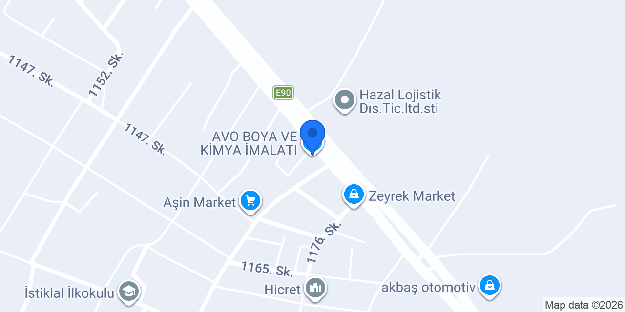 AVO BOYA VE KİMYA İMALATI konumu