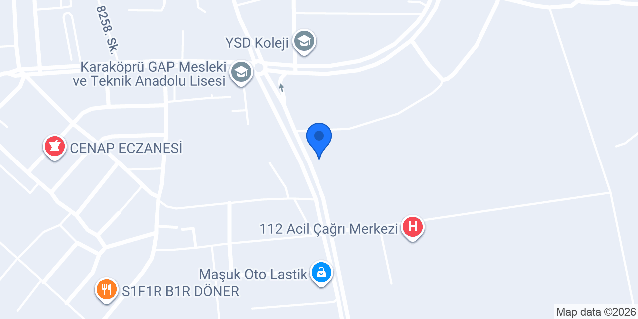 Karaköprü forklift vinç kiralama konumu