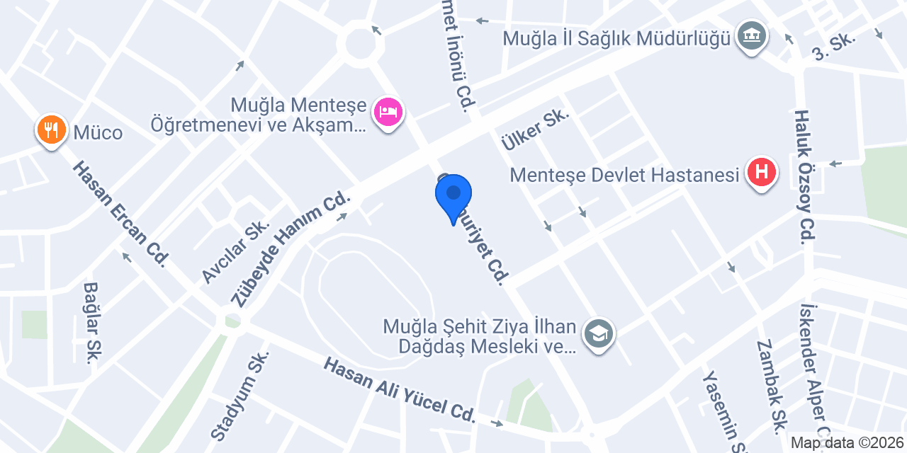 Türkiye İş Bankası Muğla Şubesi konumu