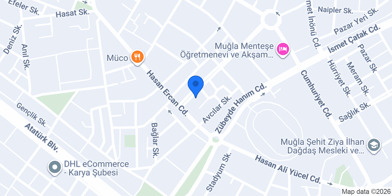 Muğla Kuaför Gürhan konumu