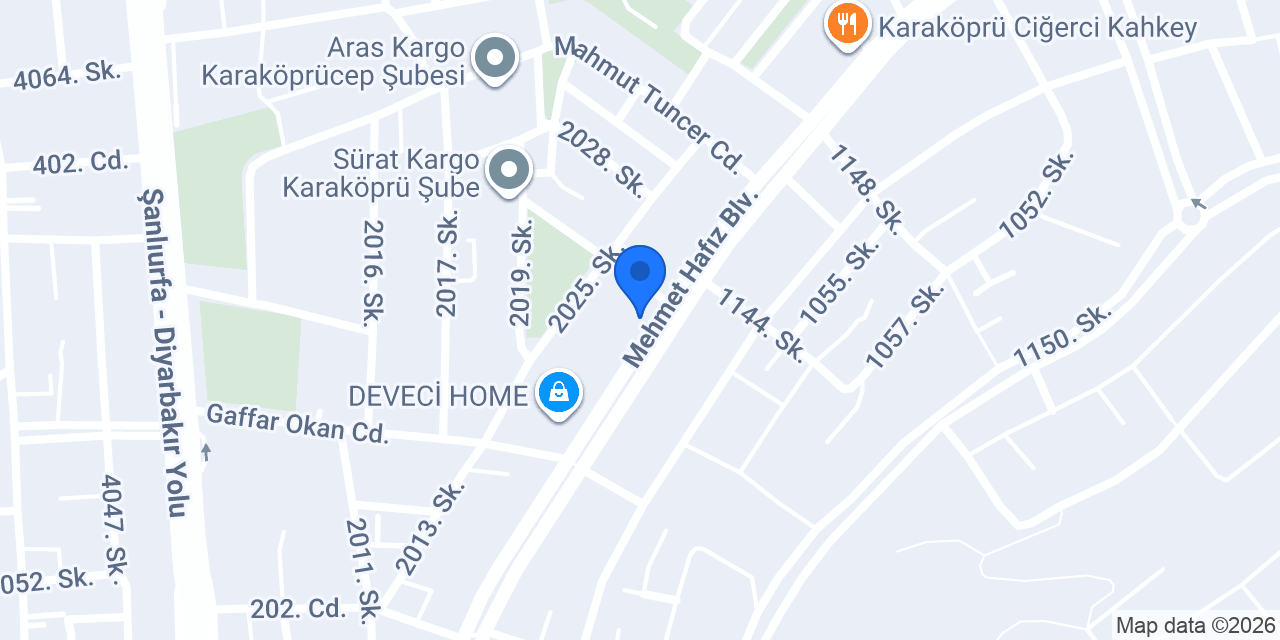 Gürkan Burger Şanlıurfa konumu