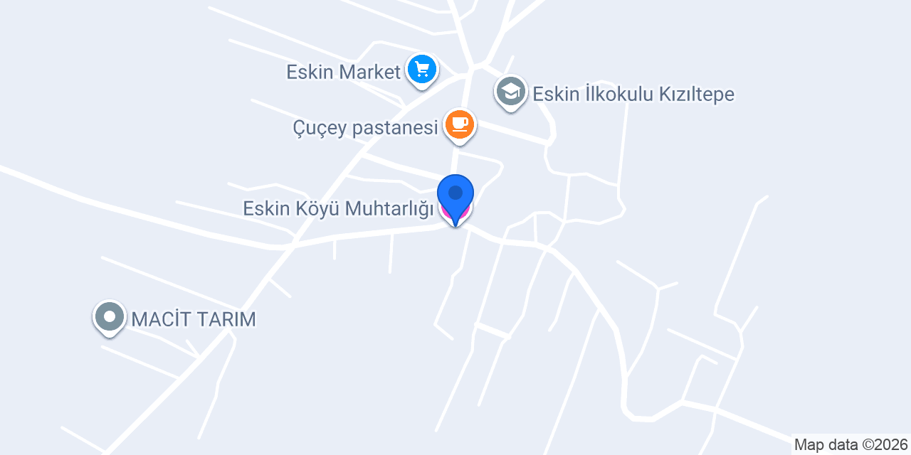 Eskin Köyü Muhtarlığı konumu