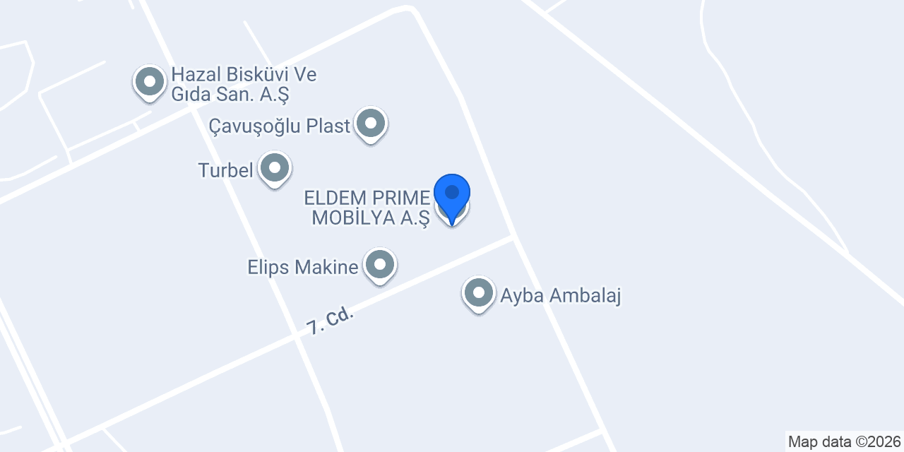ELDEM PRIME MOBİLYA A.Ş konumu