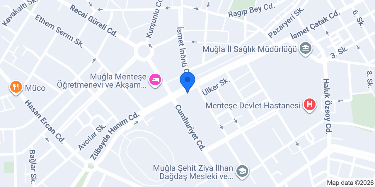 Denizbank-muğla Şubesi konumu
