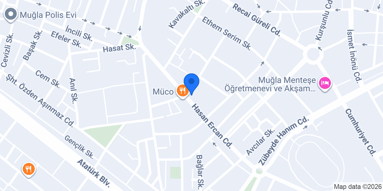MAVİ KİTAP KIRTASİYE MUĞLA konumu