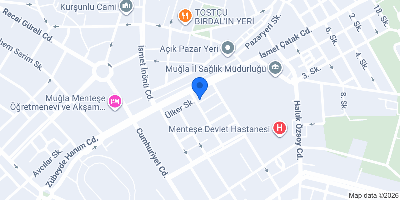 Muğla Yenigün Gazete Matbaa konumu