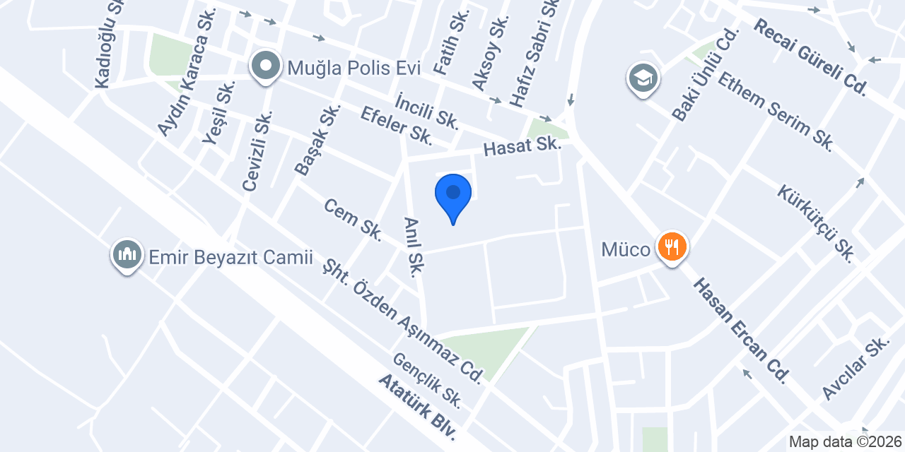 Muğla Kadastro Müdürlüğü konumu