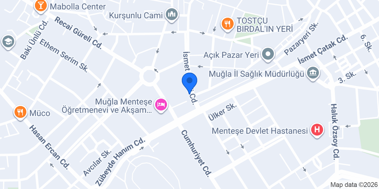 Nİ-BA Nizip Baklavaları MUĞLA Şubesi konumu
