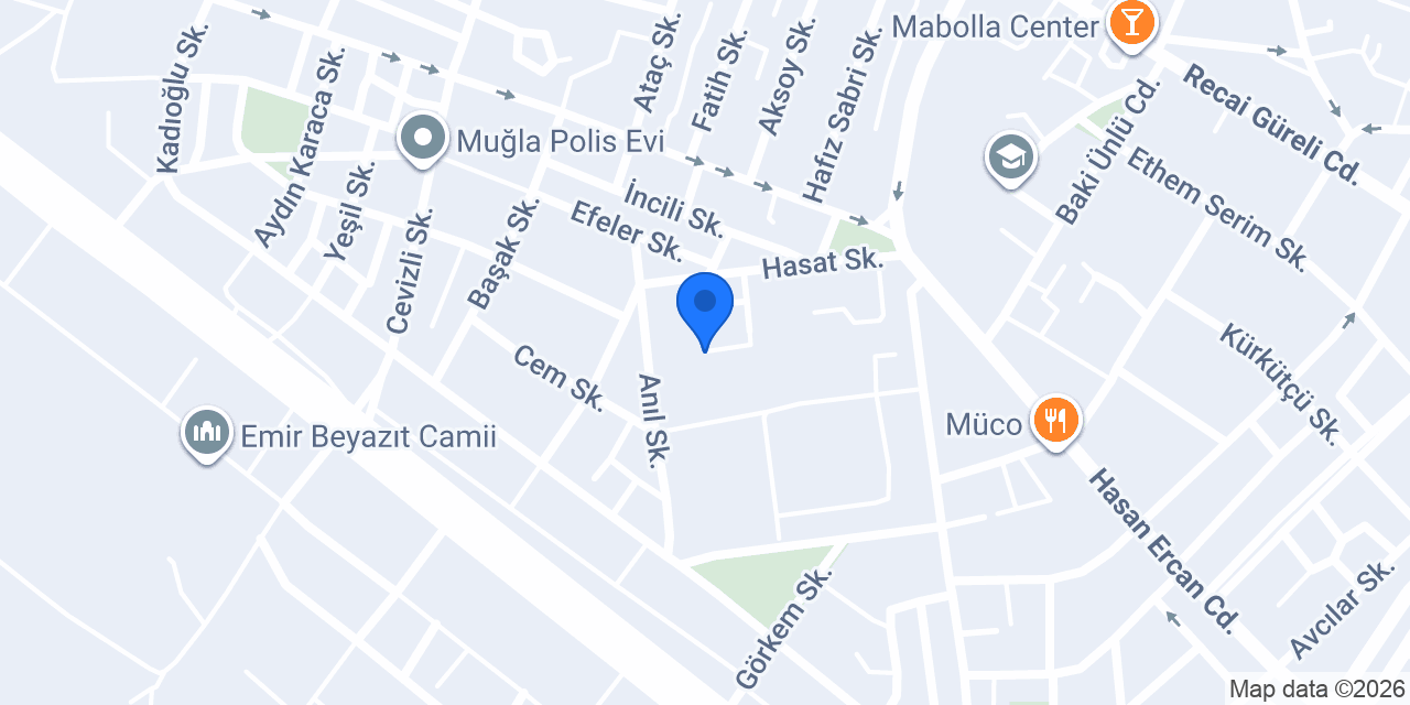 Menteşe Tapu Müdürlüğü konumu
