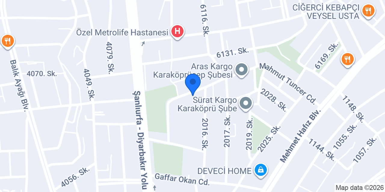 Karaköprü künefeci sevinç künefe konumu
