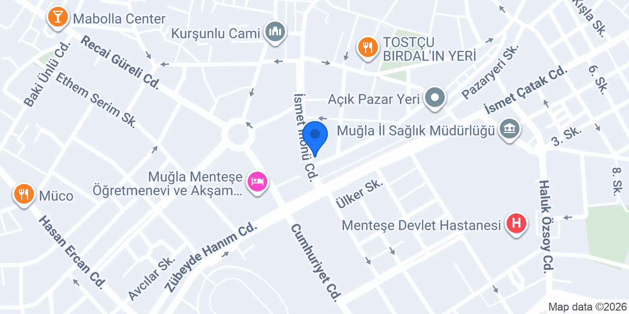 Muğla Vergi Dairesi Başkanlığı konumu