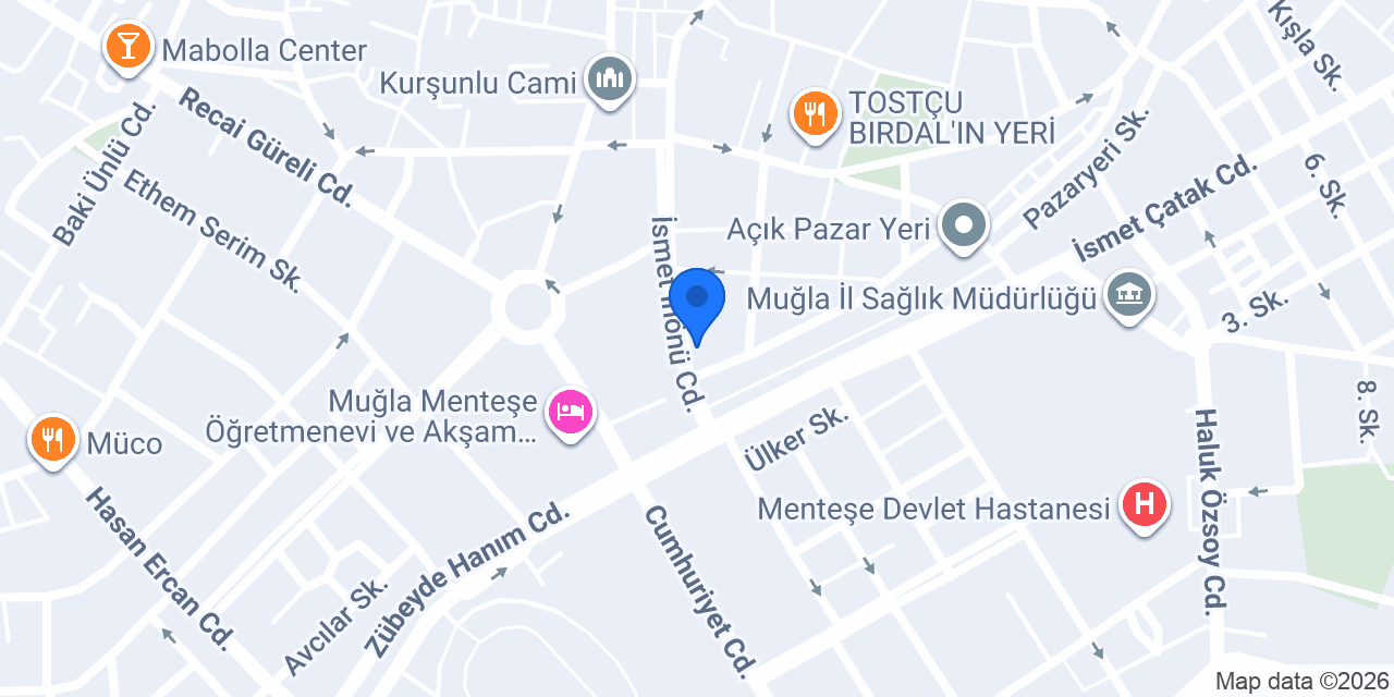 Muğla Defterdarlığı konumu