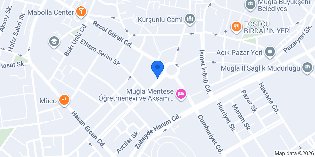 Muğla İl Nüfus Müdürlüğü konumu