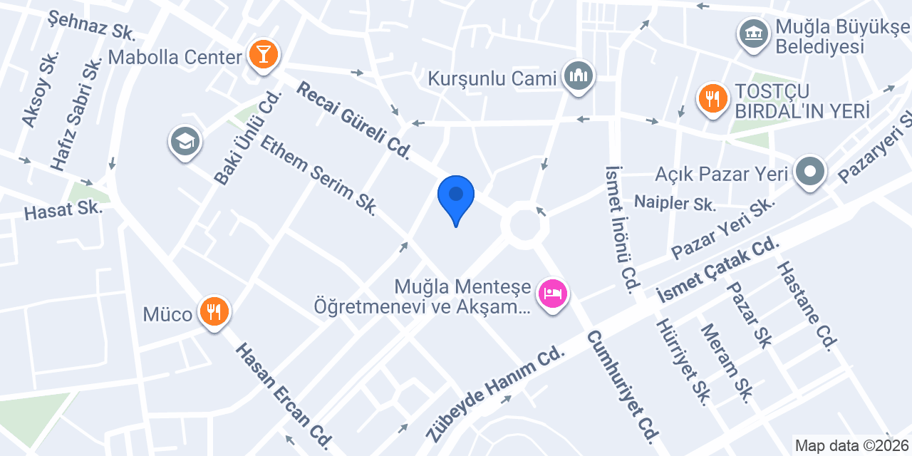 Muğla Valiliği konumu