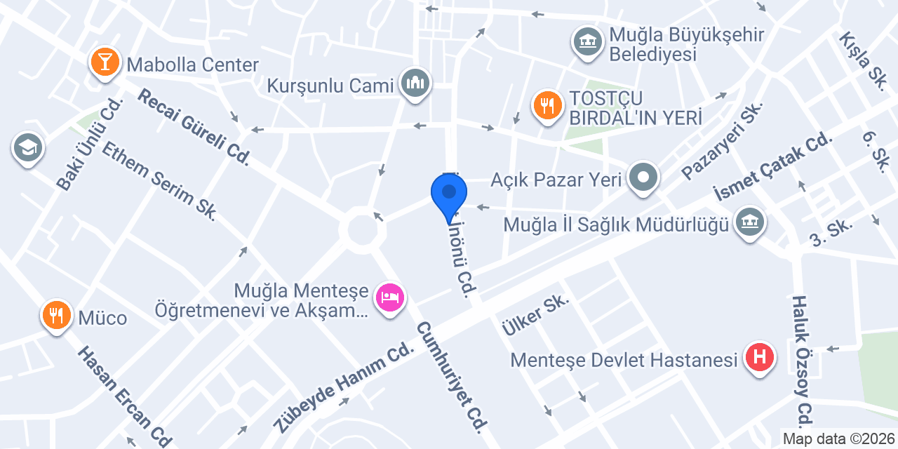 TEB Muğla Şubesi konumu