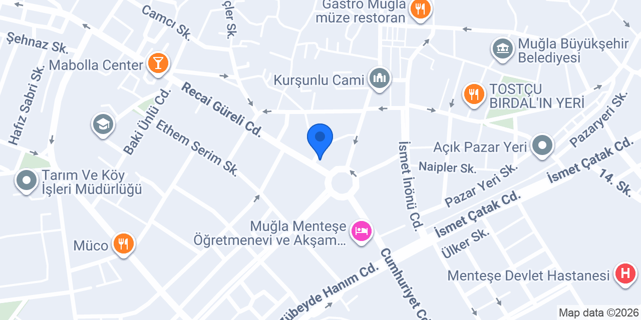 Muğla Restaurant konumu