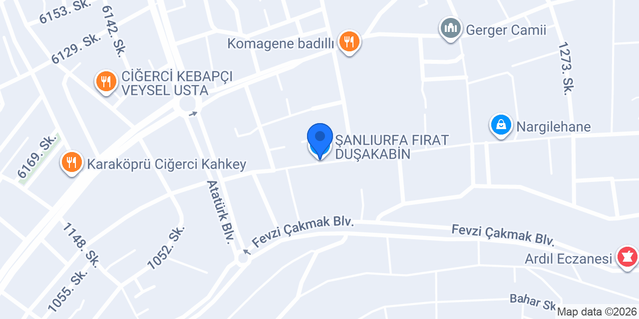 ŞANLIURFA FIRAT DUŞAKABİN konumu