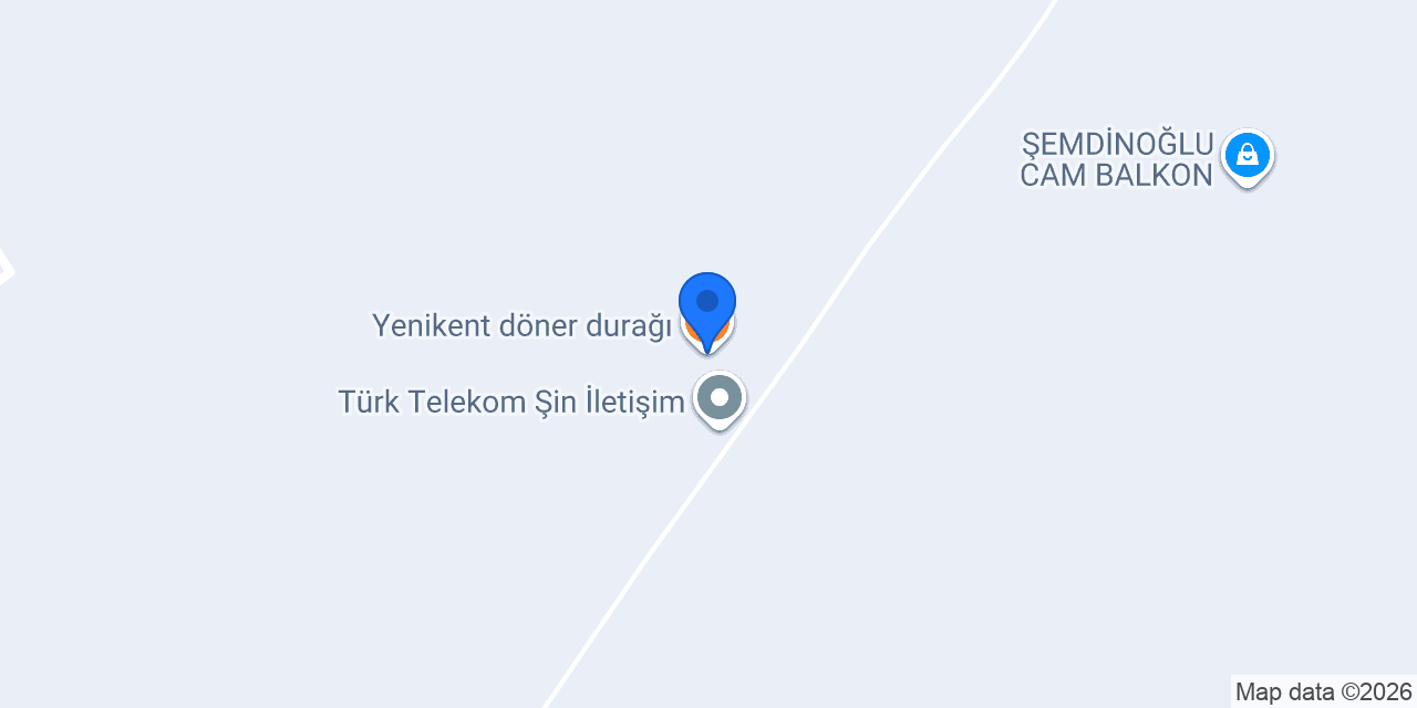 Yenikent döner durağı konumu