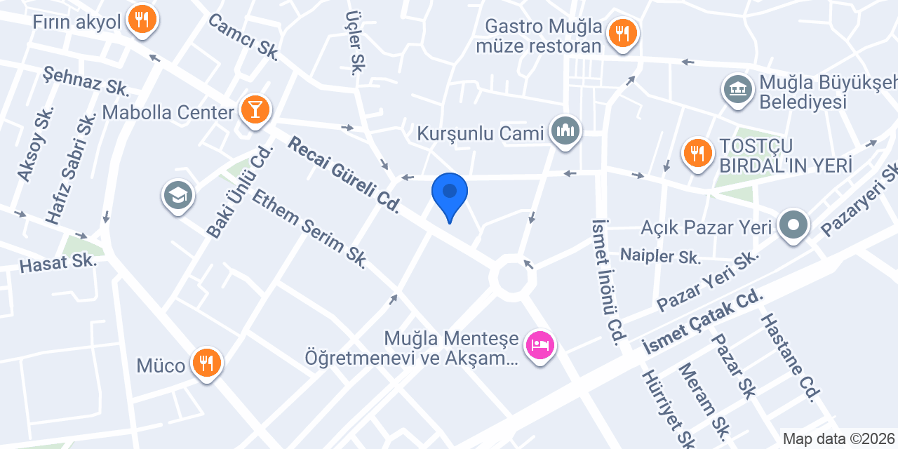 Türkiye Finans Muğla Şubesi konumu