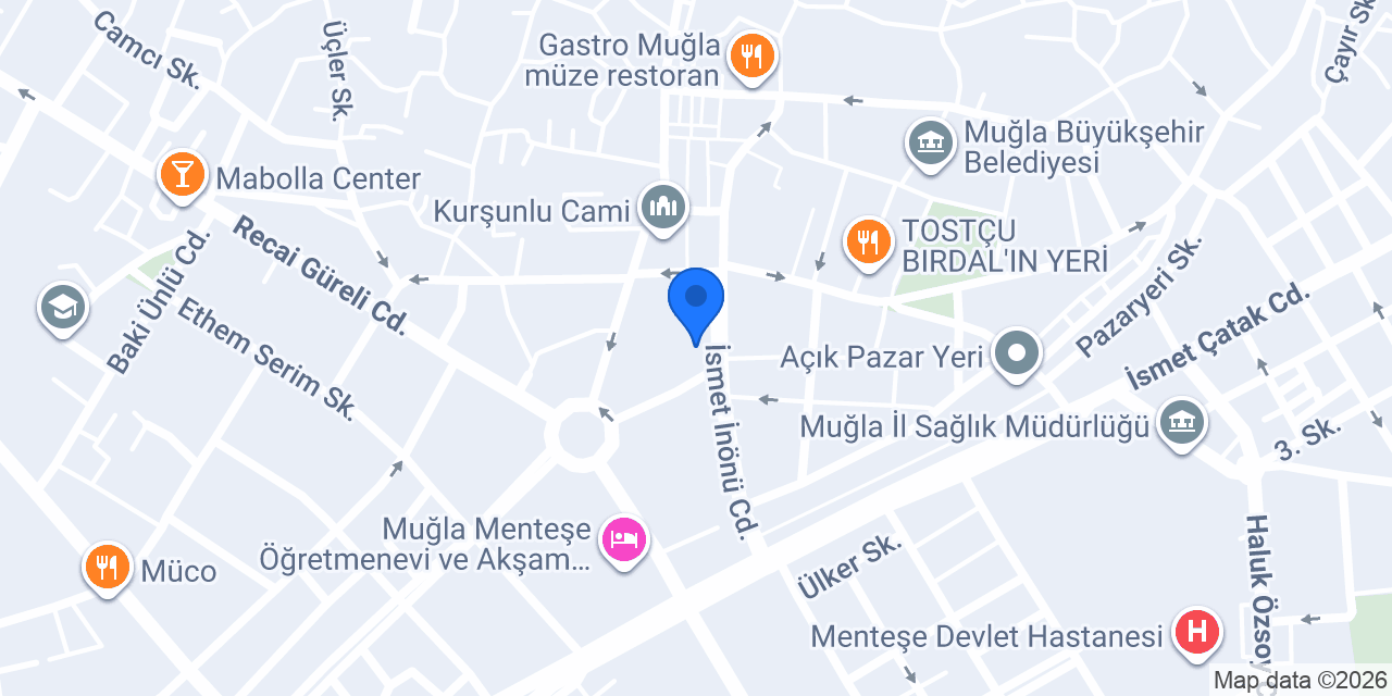 Ziraat Bankası Muğla Şubesi konumu