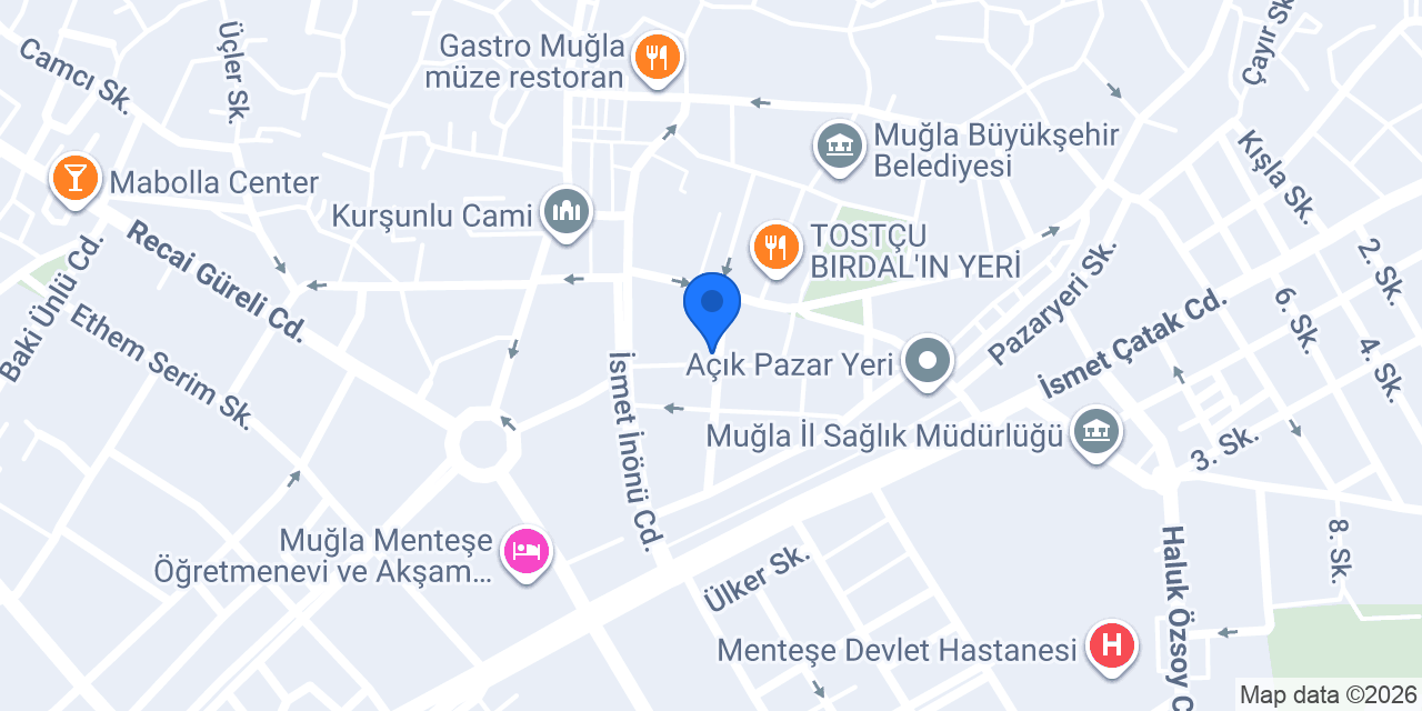 Ceritler Perde Muğla konumu