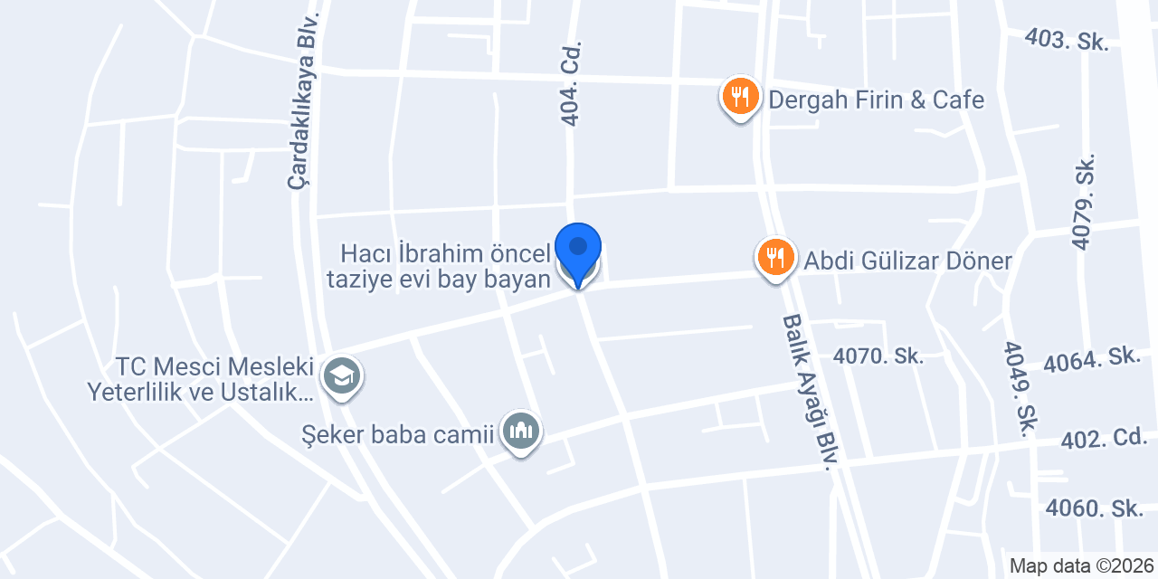 Hacı İbrahim öncel taziye evi bay bayan konumu