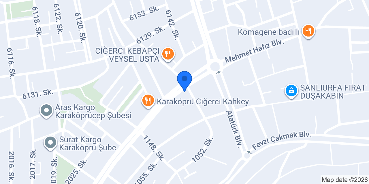 Karaköprü Taksi Durağı konumu