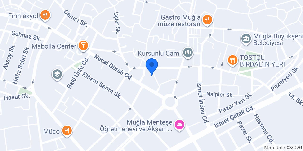 MuğlaMaxsitat Döner Merkez Şubesi konumu