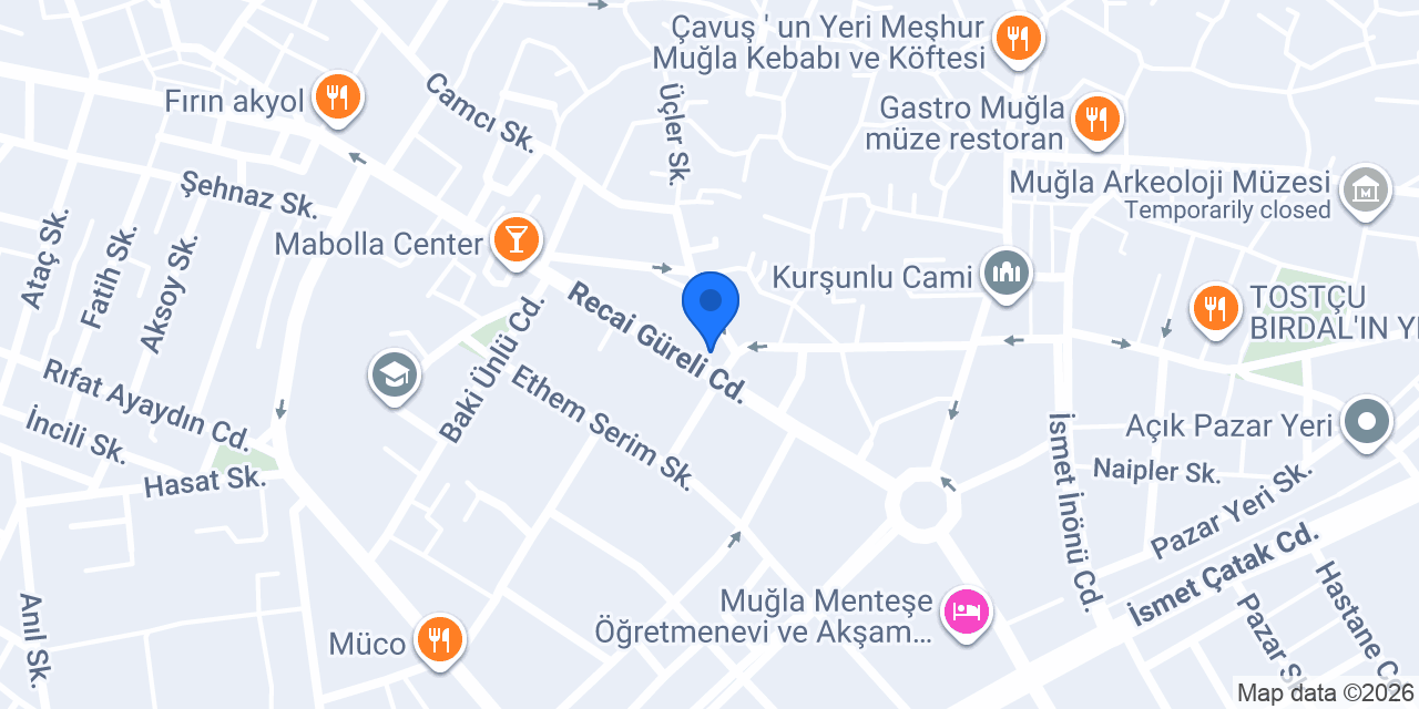 Muğla Hediyelik konumu