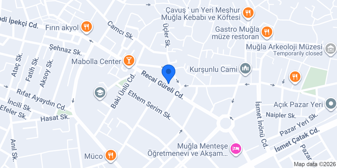 Muğla Çilingir konumu