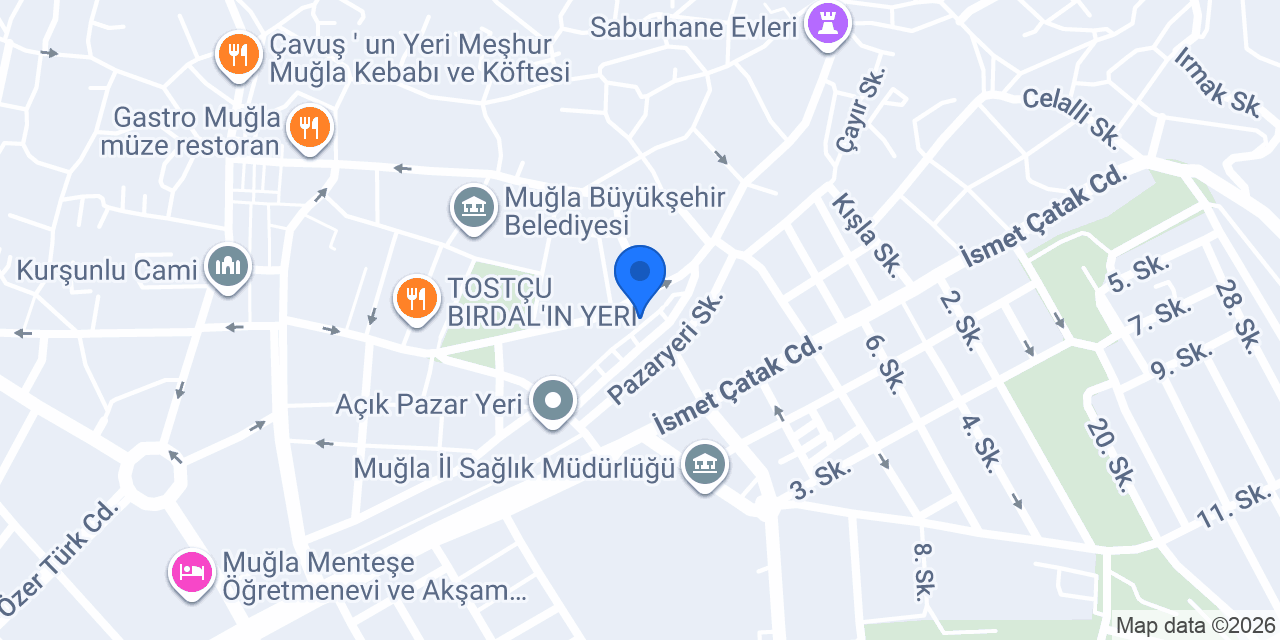 Mimoza Pansiyon konumu