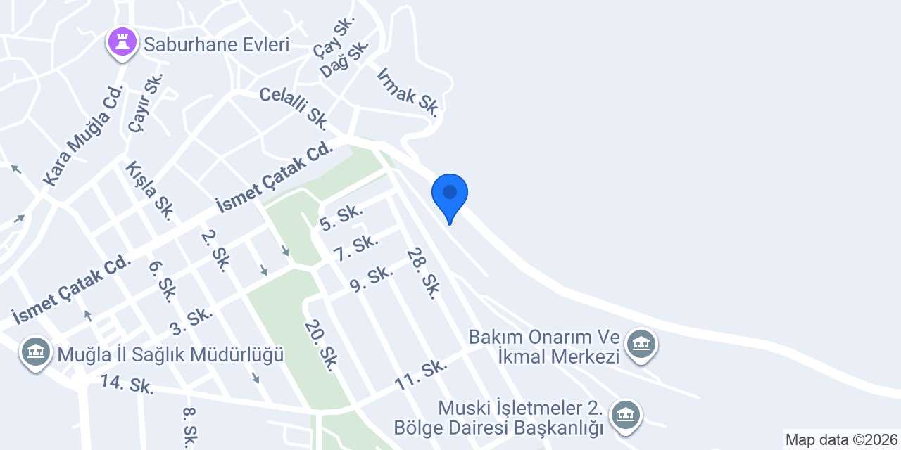 Muğla İtfaiye Daire Başkanlığı konumu
