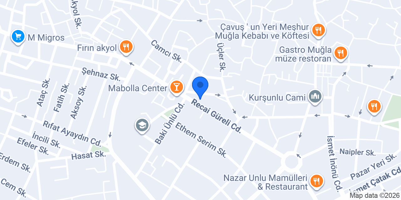 Mon Cheri Muğla konumu