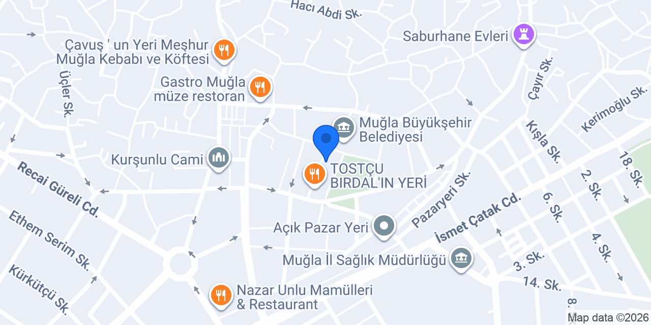 Menteşe Belediyesi konumu