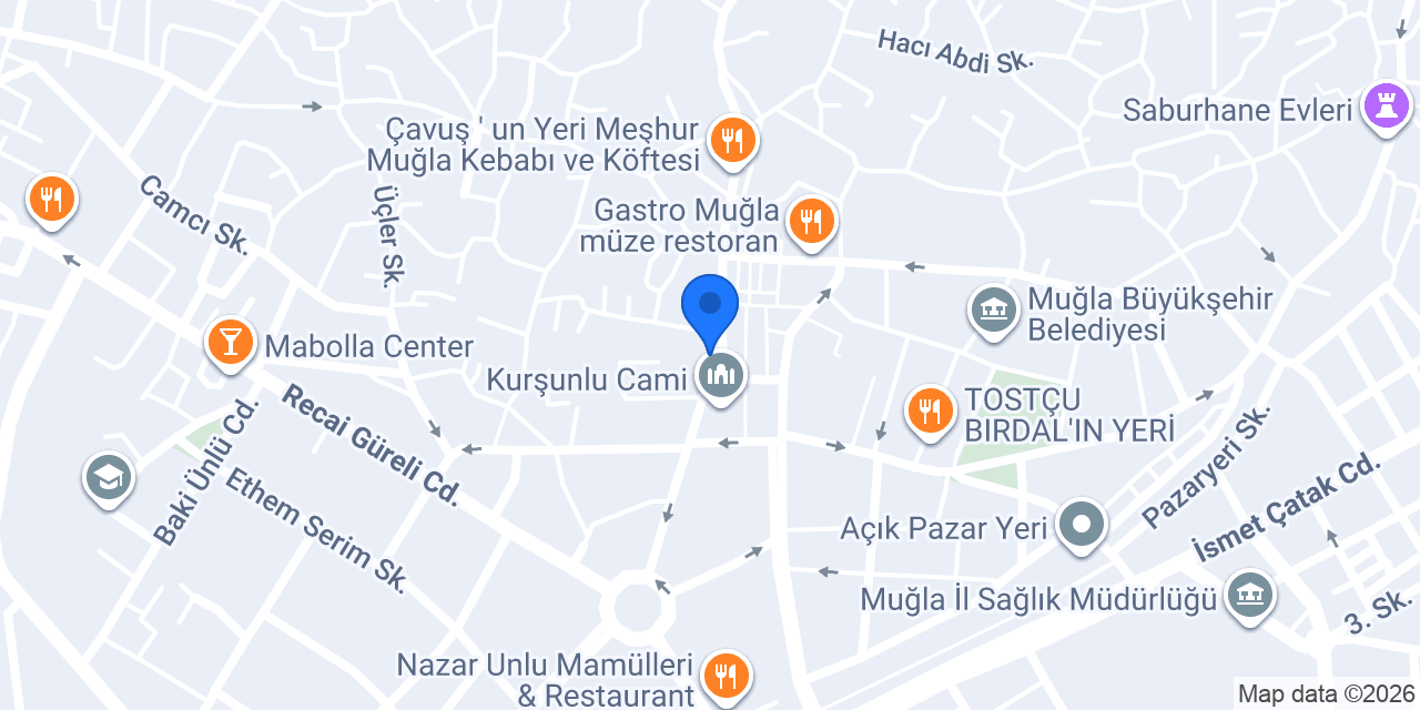 Muğla İskender Evi konumu