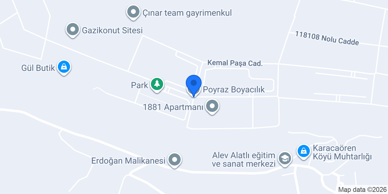 Poyraz Boyacılık konumu