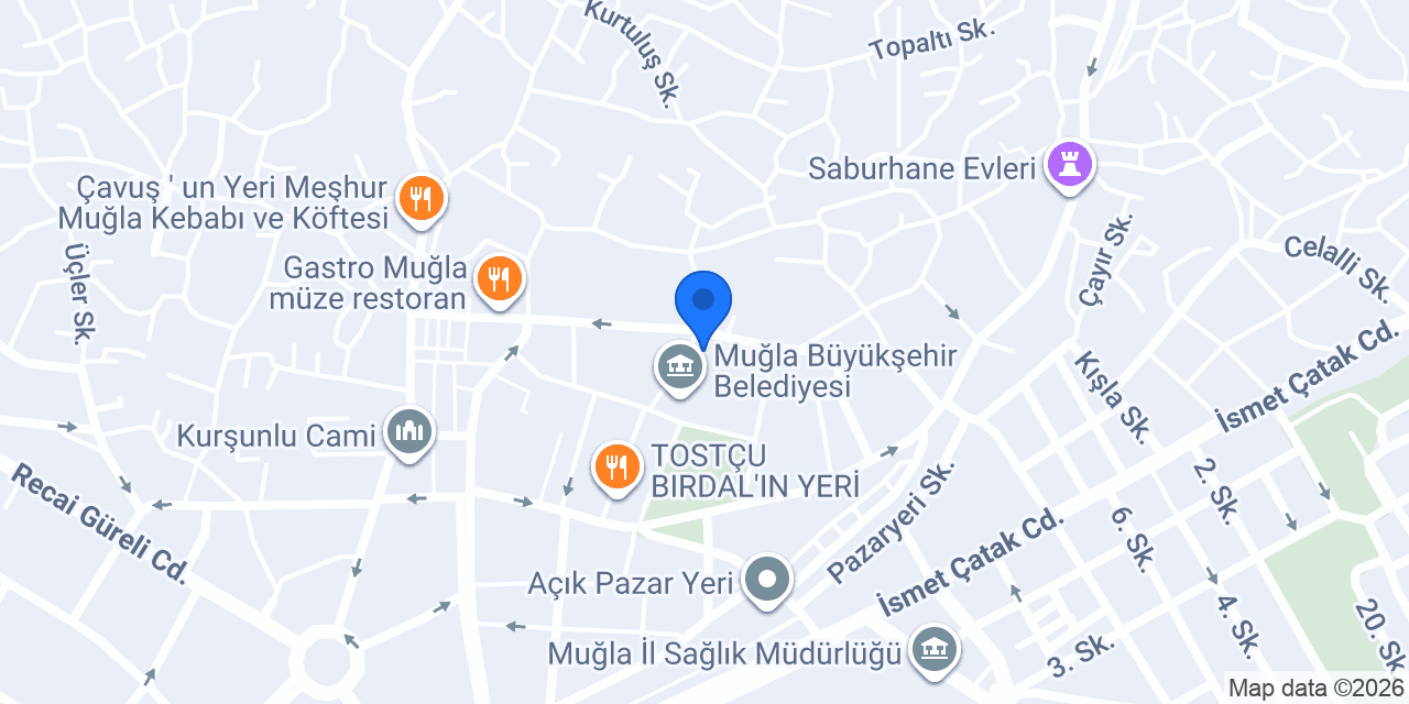Özel Muğla Sağlık Kabini konumu