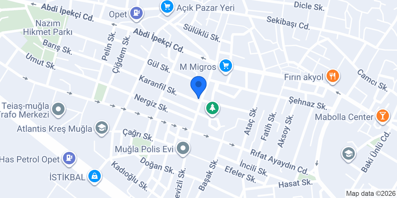 Muğla Dolunay Kreş / Anaokulu konumu
