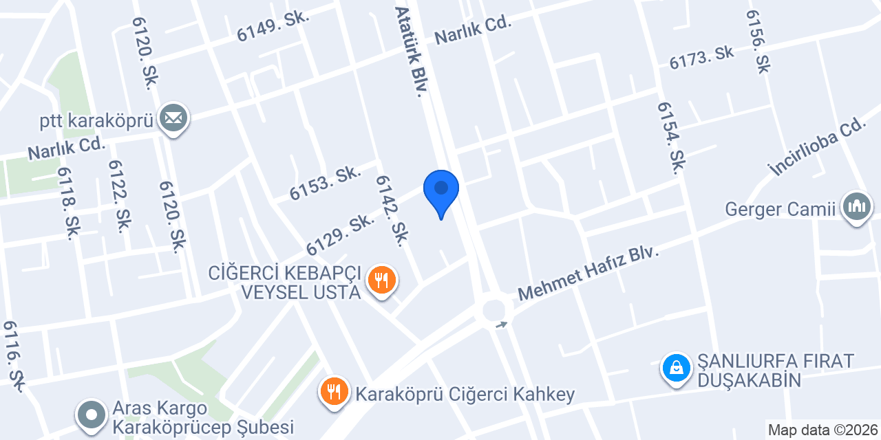 Asya Çiçekçilik Urfa konumu