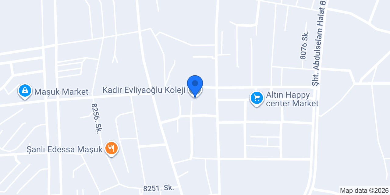 Kadir Evliyaoğlu Koleji konumu